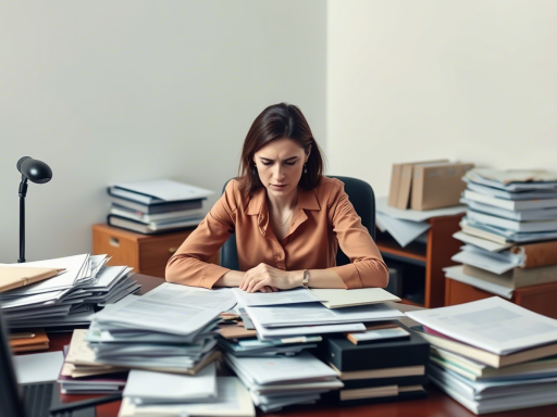 CONCENTRATION Illustration de la surchage de travail et de la perte de concentration